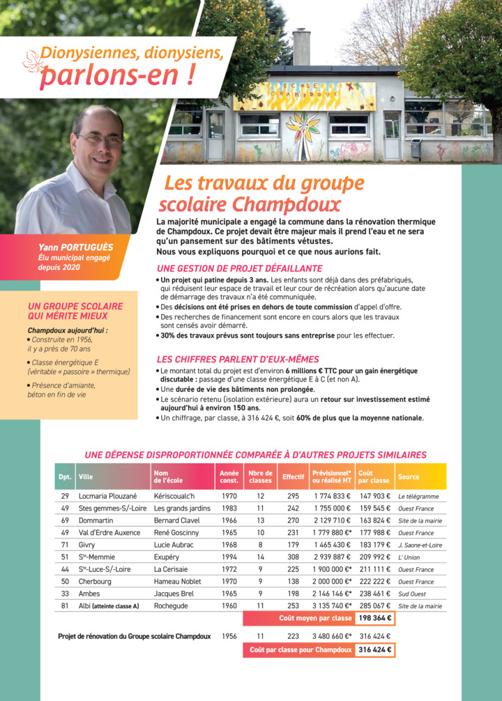 Les travaux du groupe scolaire Champdoux - parlons-en ! - page 1